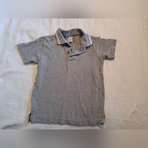 Gymboree Outlet boys size 4 gray with white polo shirt VGUC